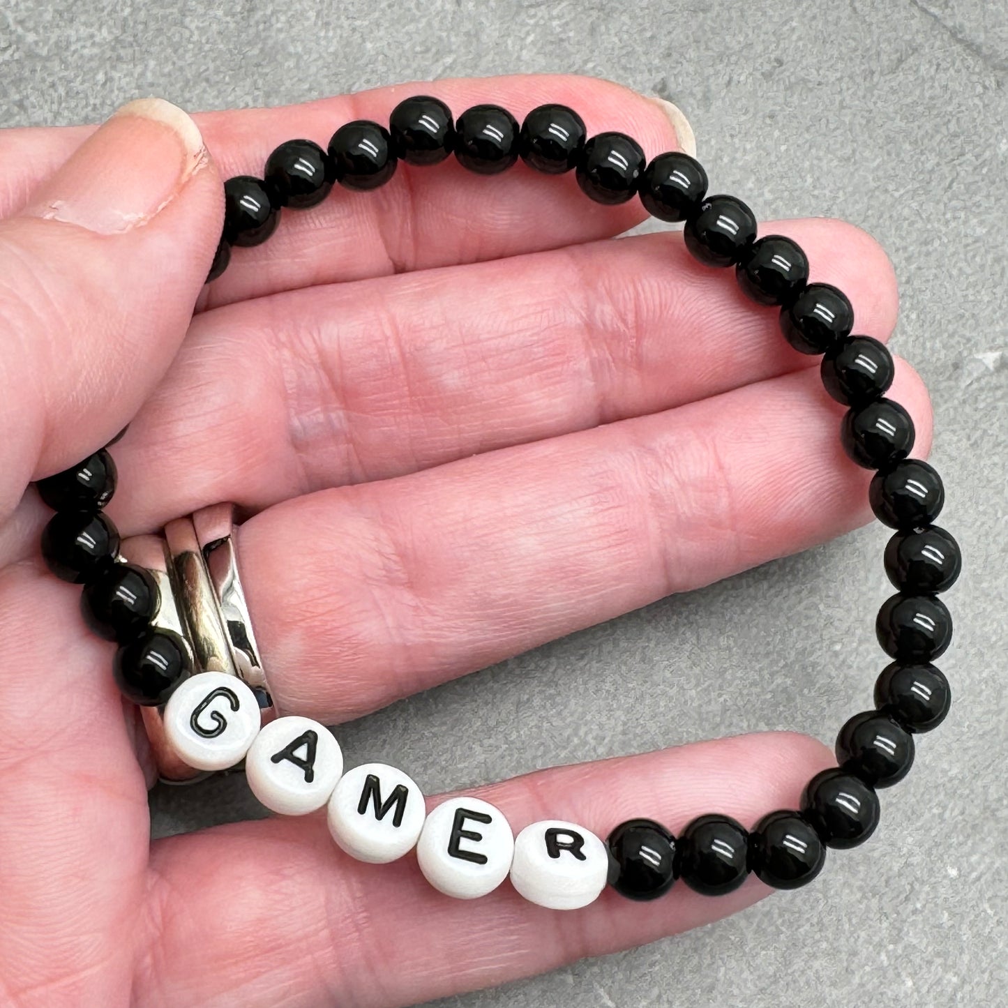 GAMER Message Bracelet - Acrylic Letter Beads
