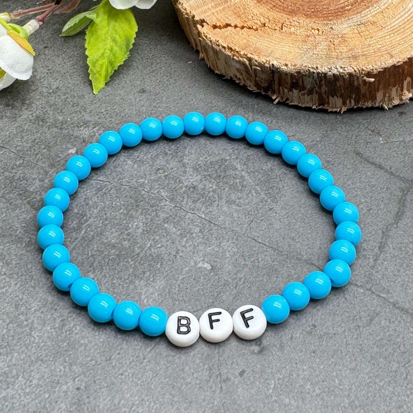 BFF Bestie Message Bracelet - Acrylic Letter Beads