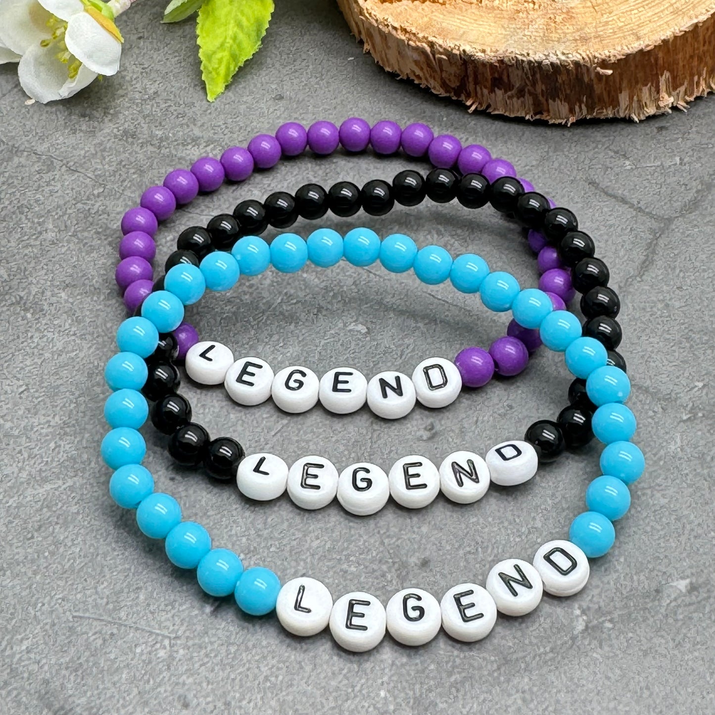 LEGEND Message Bracelet - Acrylic Letter Beads