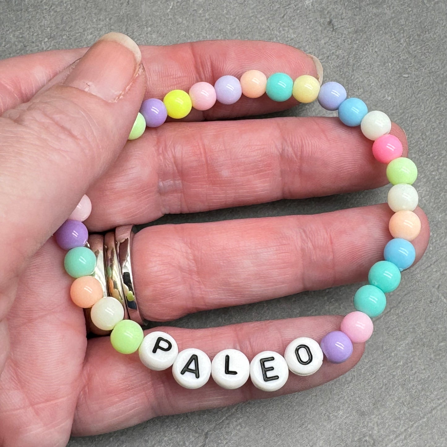 PALEO Awareness Bracelet - Acrylic Letter Beads