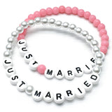 JUST MARRIED Acrylic Letter Bead Bracelet