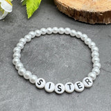 SISTER Acrylic Letter Bead Bracelet