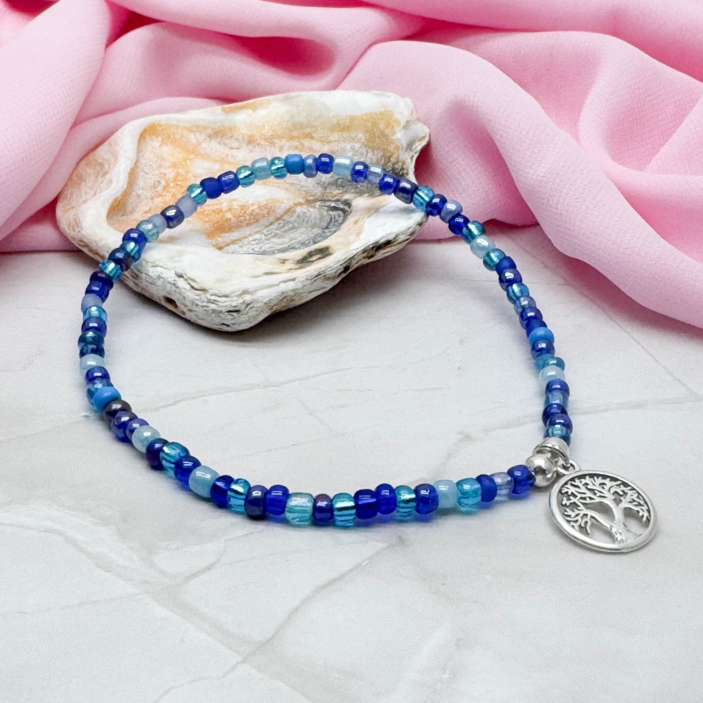 Tree of Life Seed Bead Anklet - Colour Choice