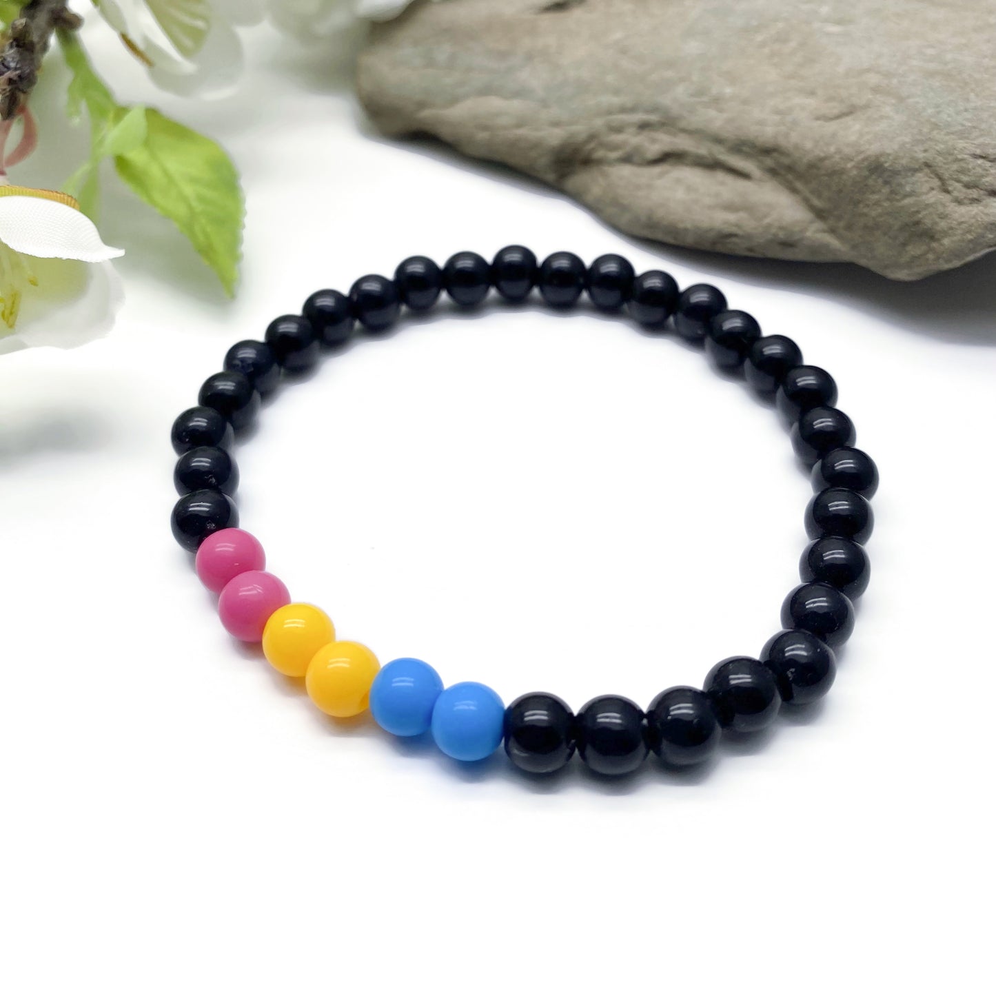 Pansexual Pride Flag Colours Acrylic Bead Bracelet