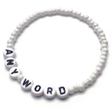 PERSONALISED Bead Bracelet - White Seed Beads