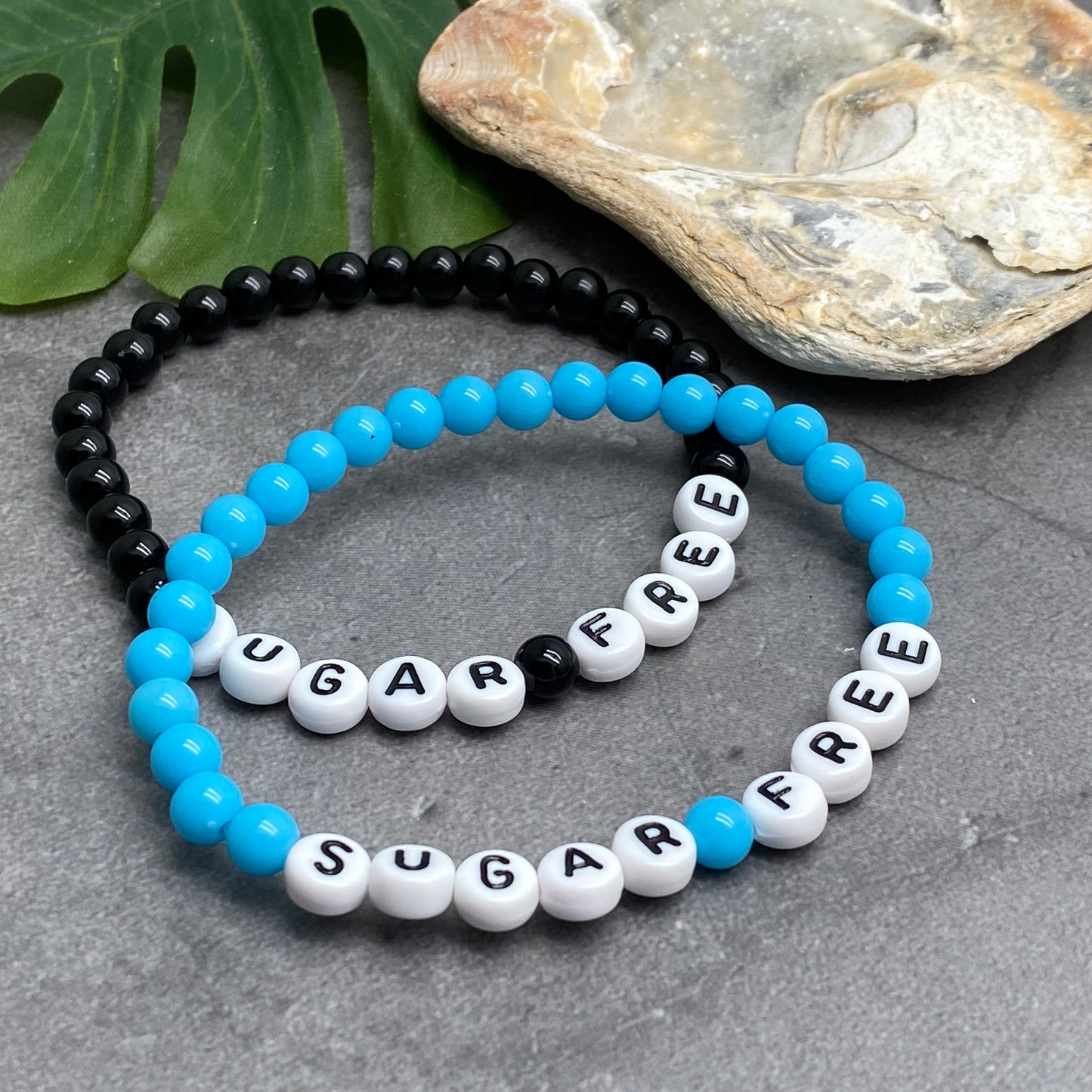 SUGAR FREE Awareness Bracelet - Acrylic Letter Beads