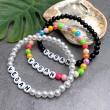 VEGAN Acrylic Letter Bead Bracelet