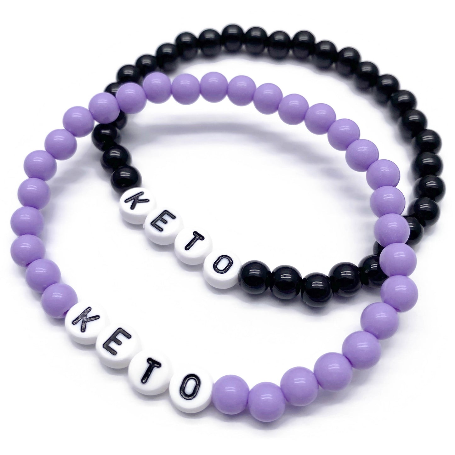KETO Awareness Bracelet - Acrylic Letter Beads