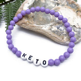 KETO Acrylic Letter Bead Bracelet