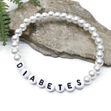 DIABETES Acrylic Letter Bead Bracelet