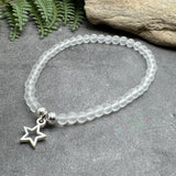 Star Charm Frosted Bead Bracelet - Colour Choice