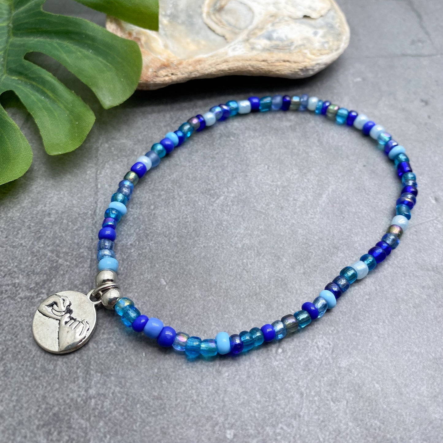 Pinky Promise Seed Bead Anklet - Colour Choice