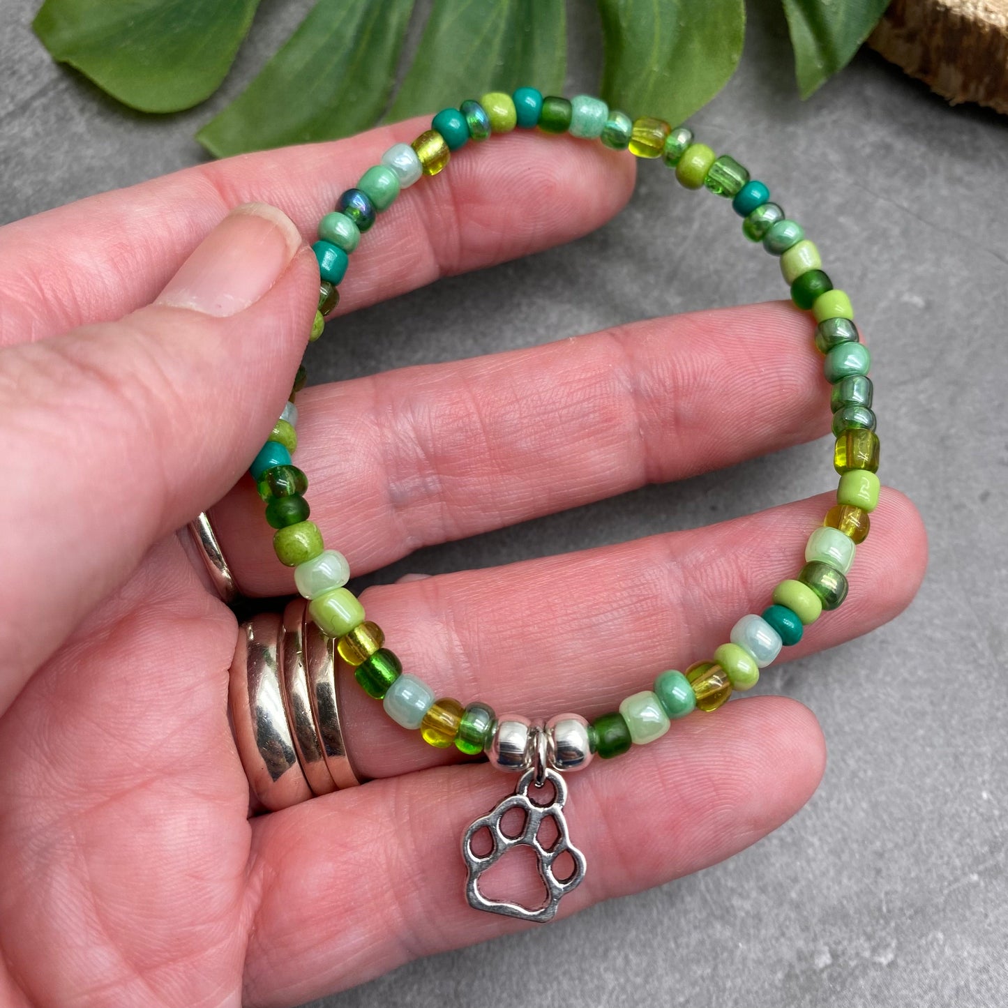 Paw Print Charm Bracelet - Colour Choice TT
