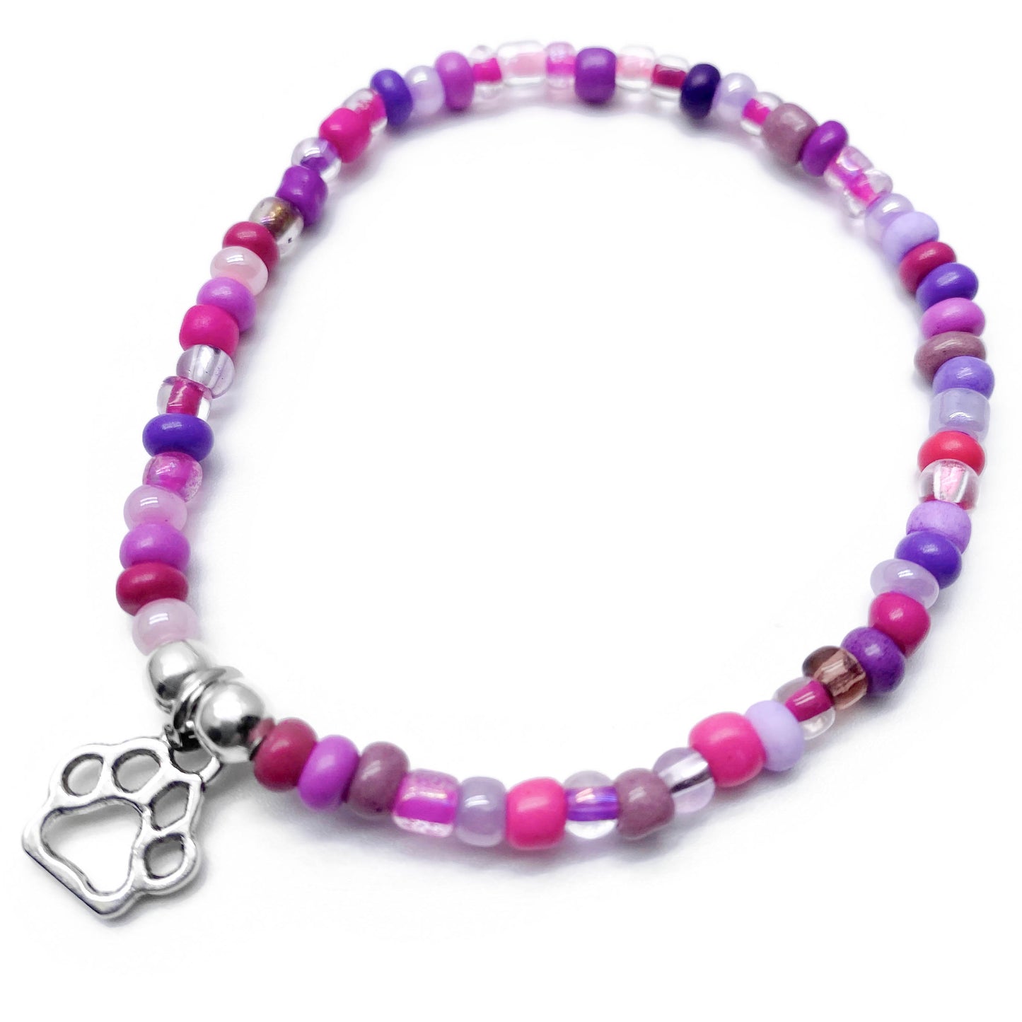 Paw Print Charm Bracelet - Colour Choice TT
