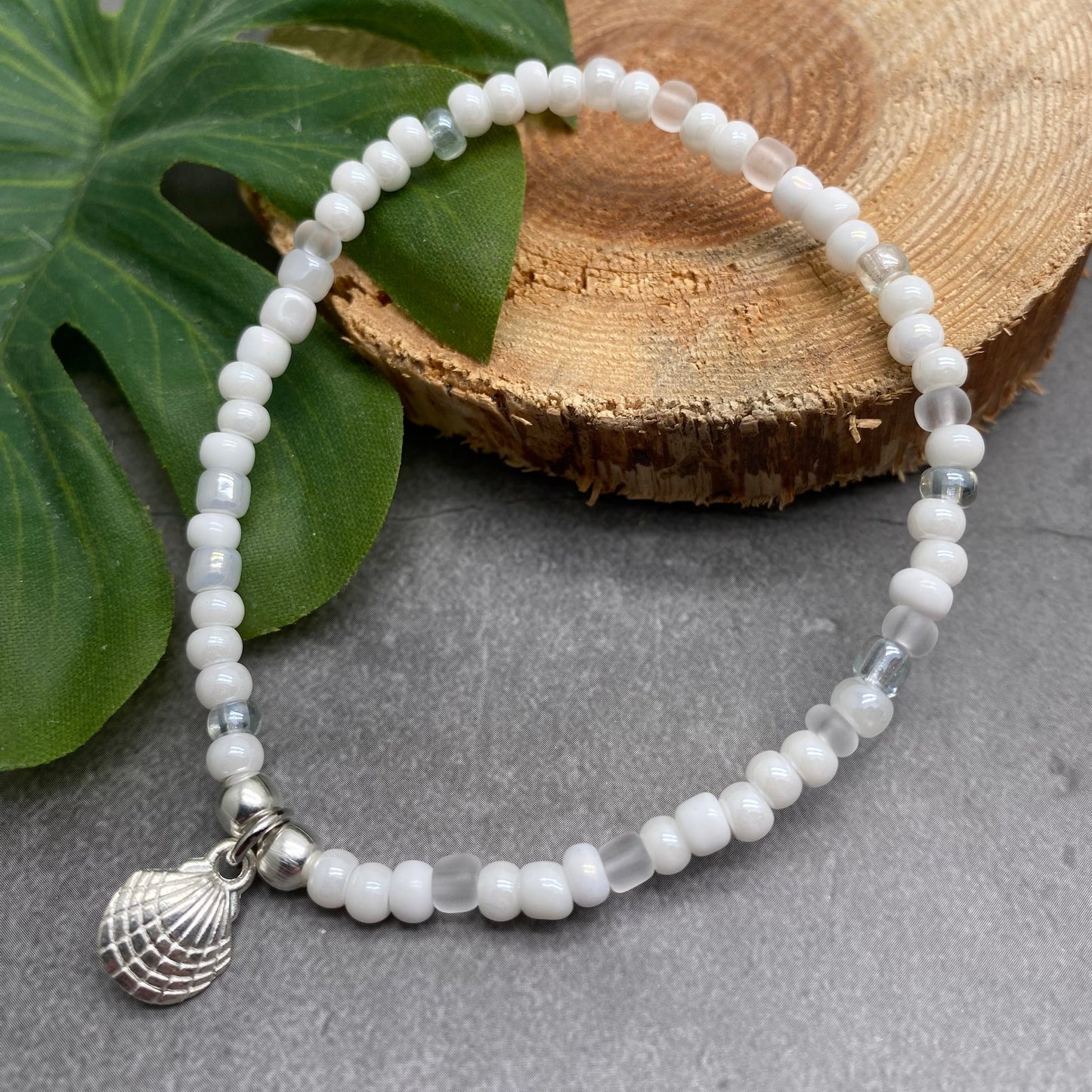 Shell Charm Bead Bracelet - Colour Choice TT