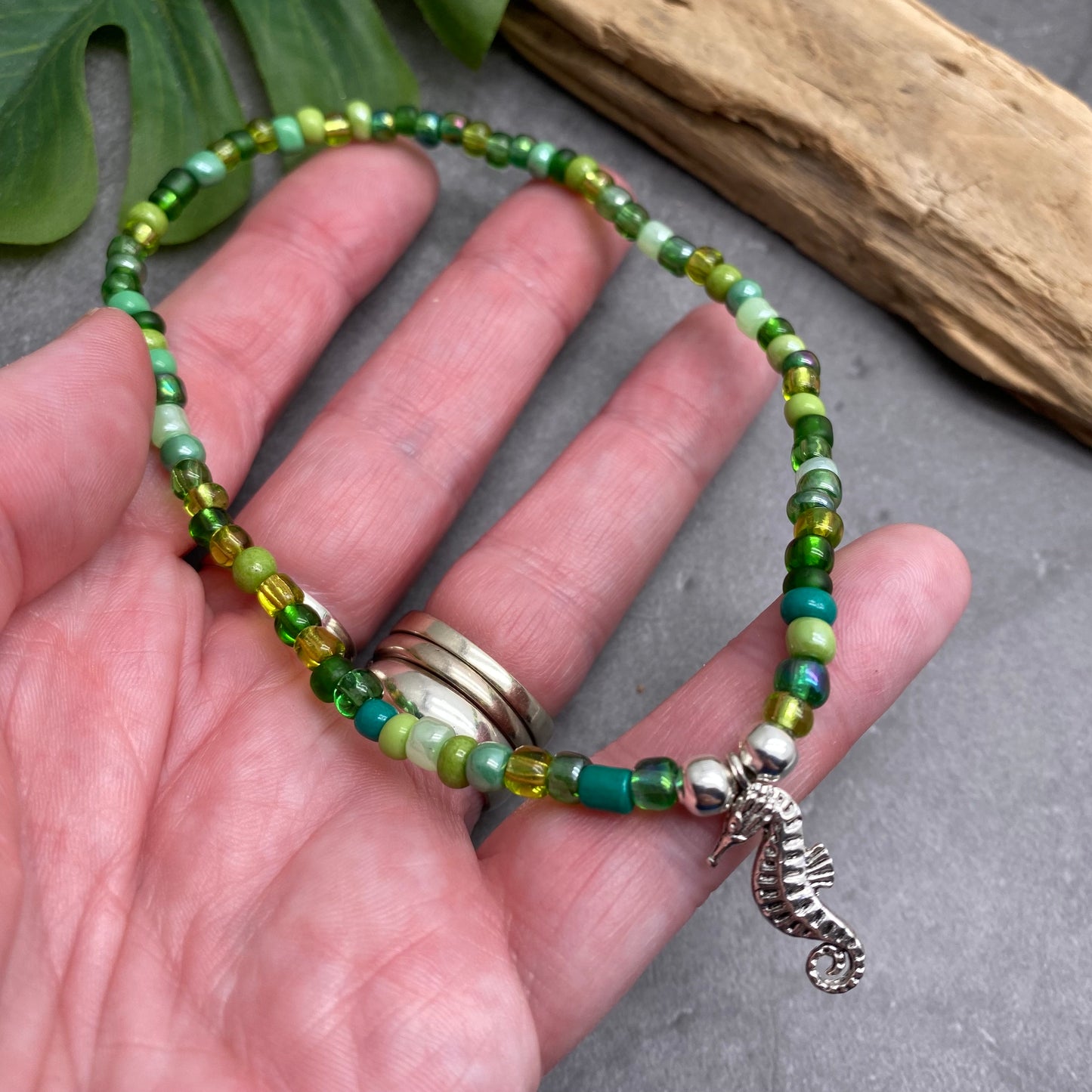 Seahorse Seed Bead Anklet - Colour Choice