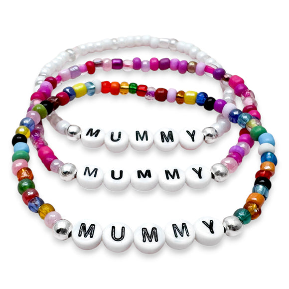 MUMMY Glass Seed Bead Bracelet