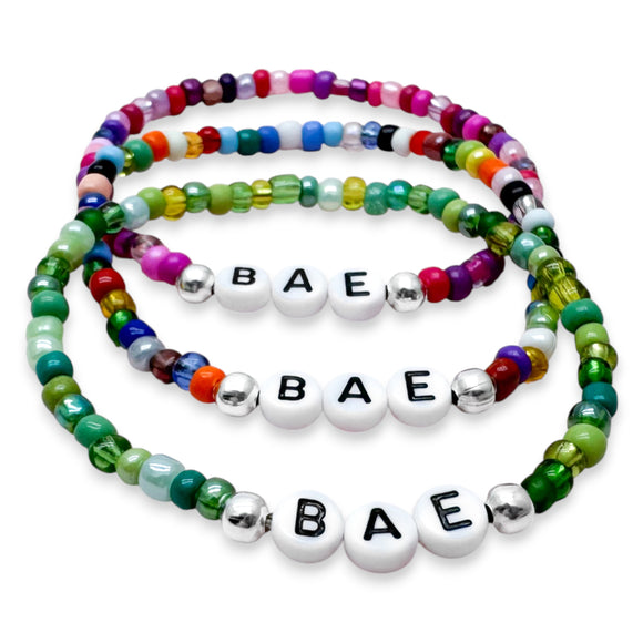 BAE Glass Seed Bead Bracelet