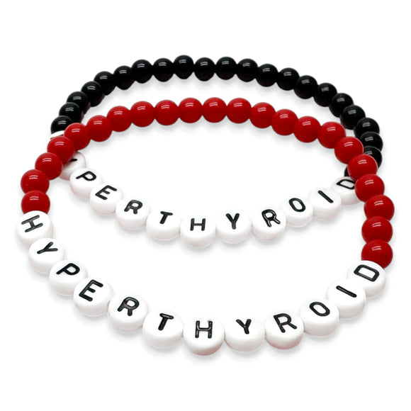 HYPERTHYROID Acrylic Letter Bead Bracelet