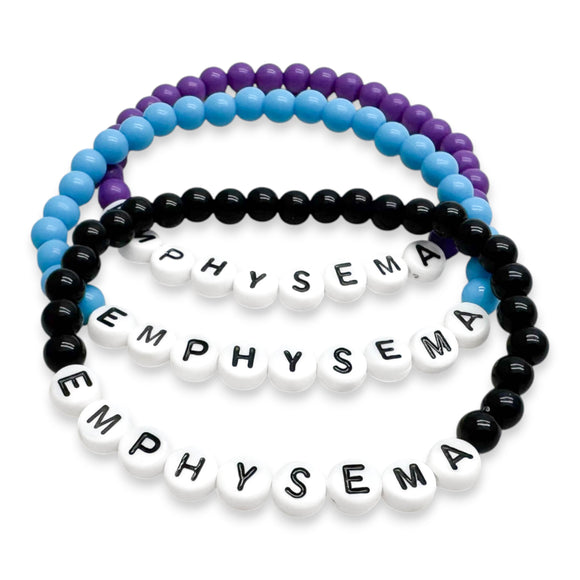 EMPHYSEMA Acrylic Letter Bead Bracelet