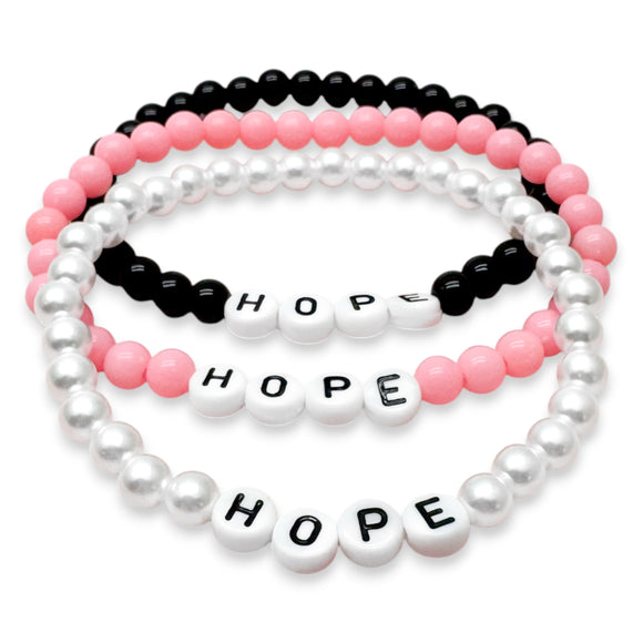 HOPE Acrylic Letter Bead Bracelet