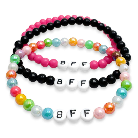 BFF Acrylic Letter Bead Bracelet