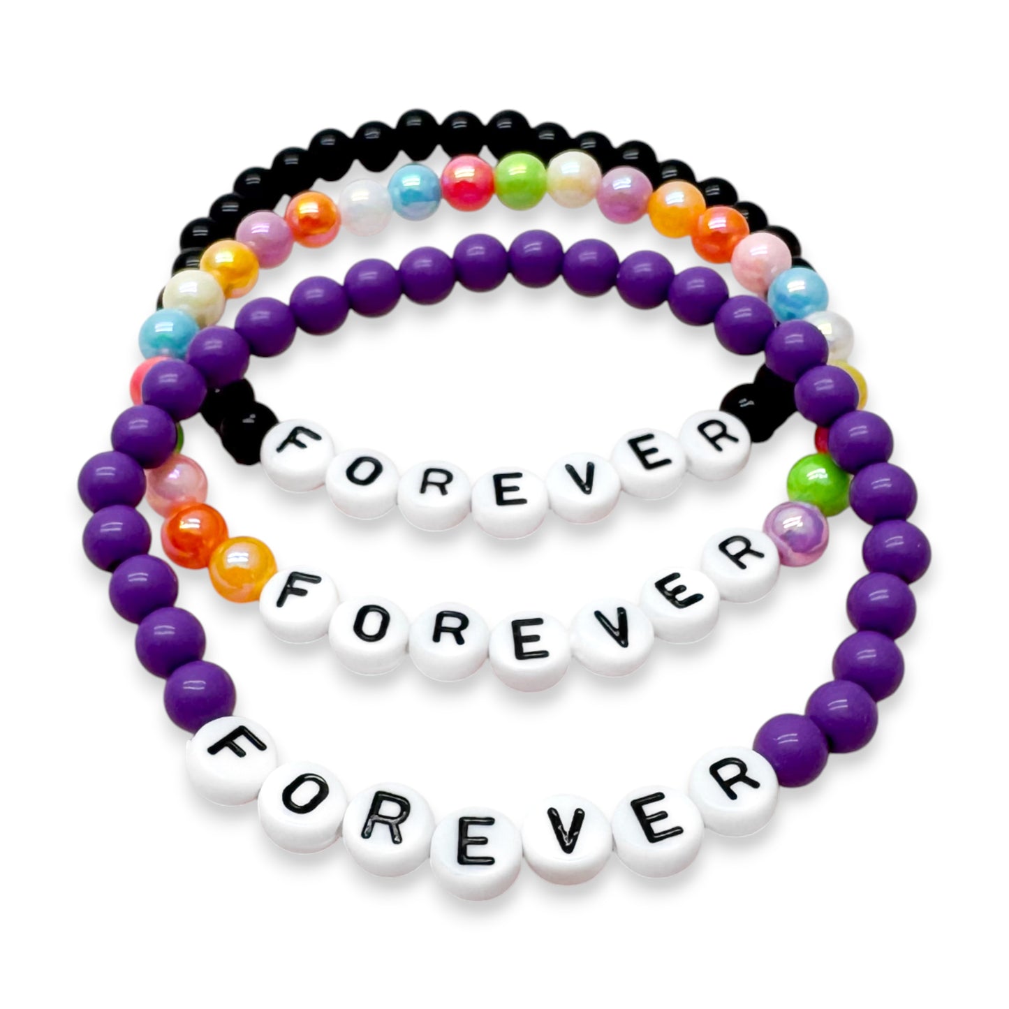 FOREVER Message Bracelet - Acrylic Letter Beads