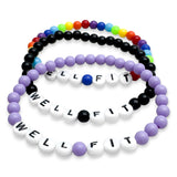 WELL FIT Acrylic Letter Bead Bracelet