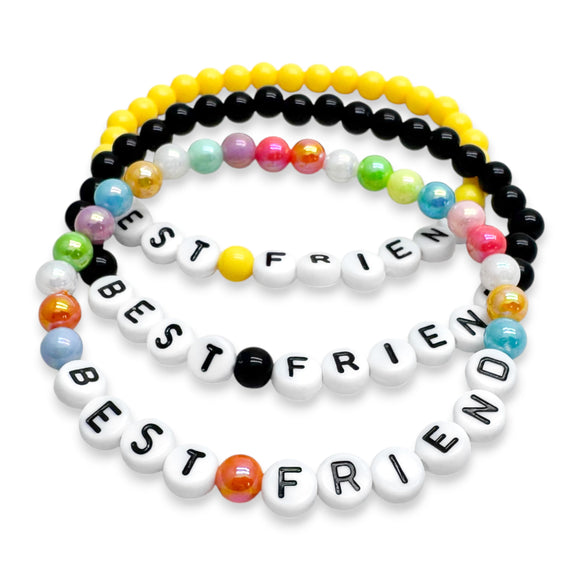 BEST FRIEND Acrylic Letter Bead Bracelet