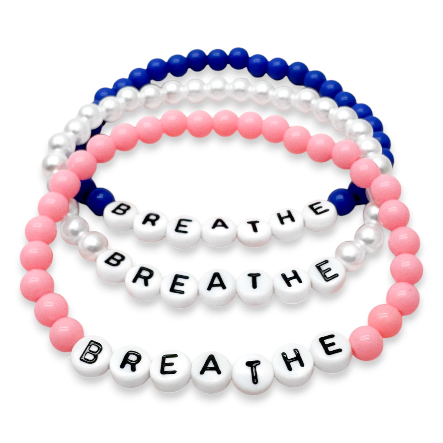 BREATHE Message Bracelet - Acrylic Letter Beads