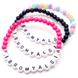 FIBROMYALGIA Acrylic Letter Bead Bracelet