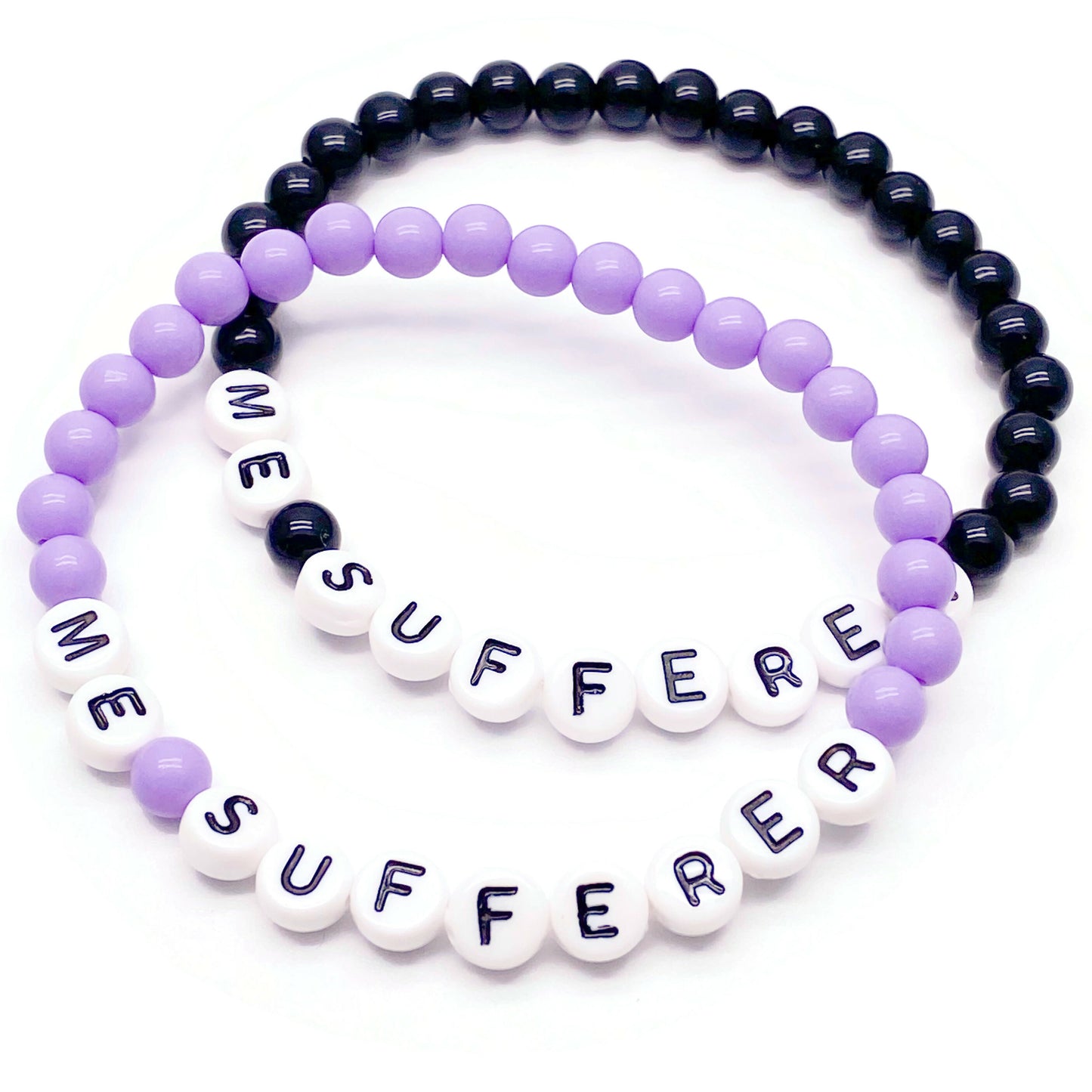 ME SUFFERER Medical Alert Bracelet - Acrylic Letter Beads