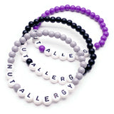 NUT ALLERGY Acrylic Letter Bead Bracelet