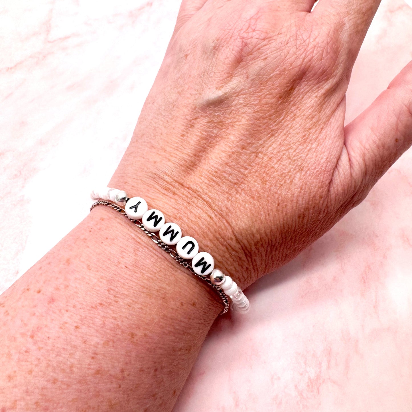 MUMMY and DAUGHTER Bracelet Set - Glass Seed Beads