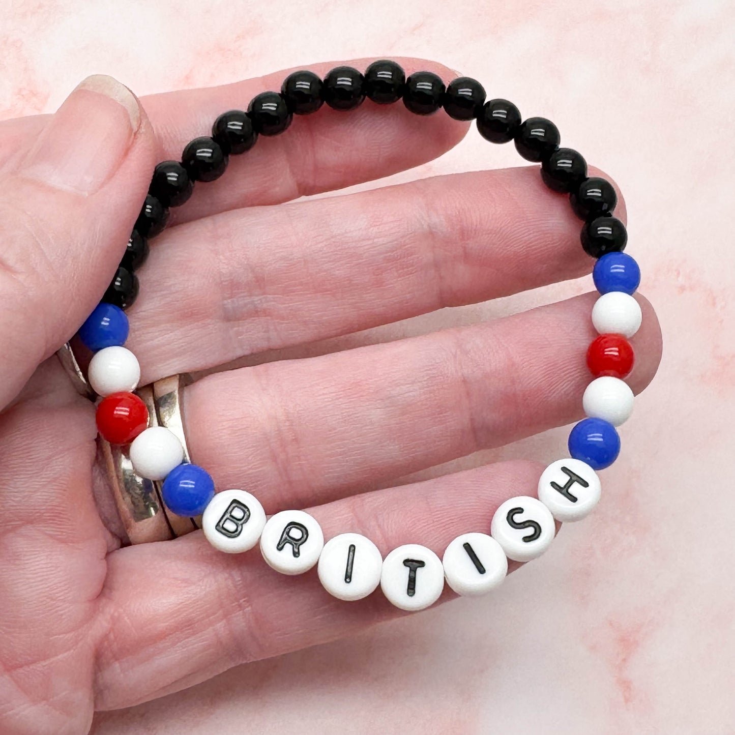 BRITISH Flag Acrylic Bracelet, Union Jack Great Britain UK