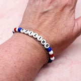 BRITISH Flag Colour Bracelet, Union Jack Great Britain UK