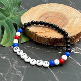 BRITISH Flag Colour Bracelet, Union Jack Great Britain UK