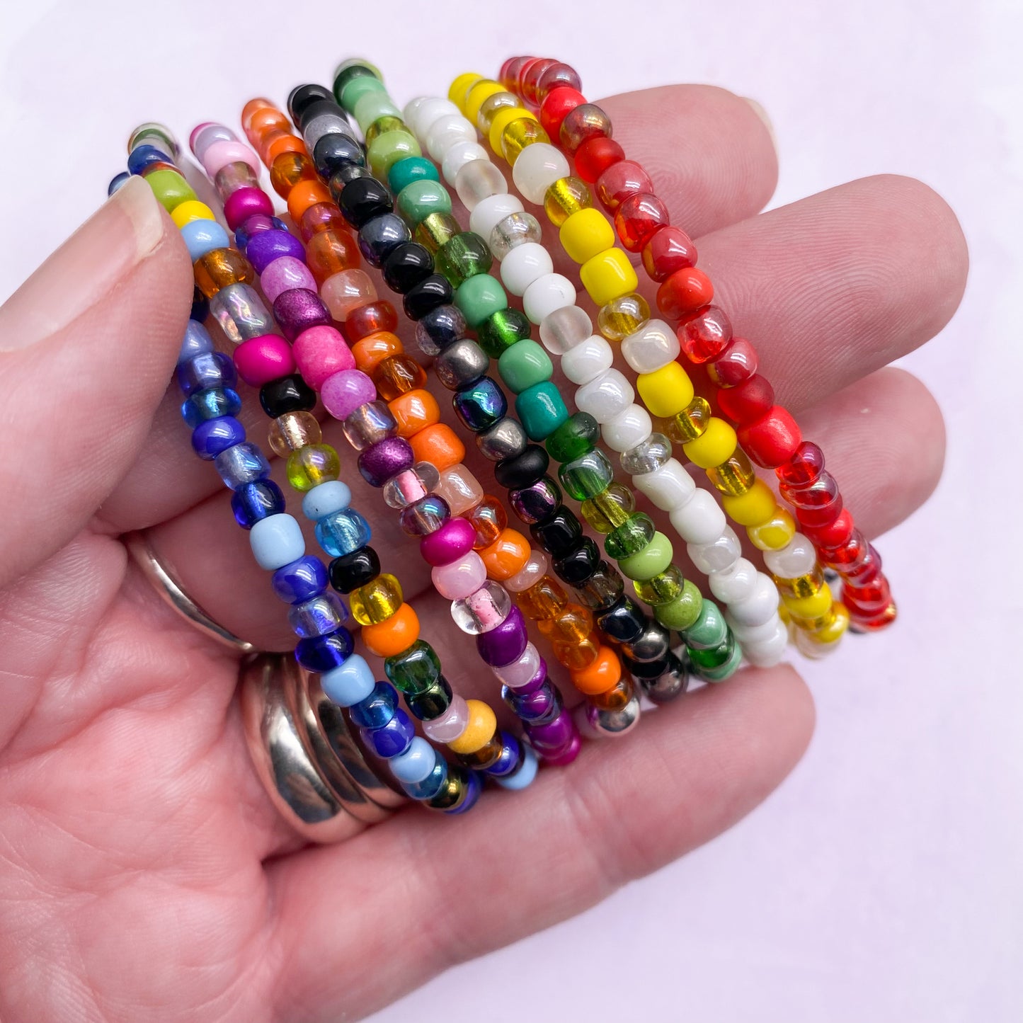 ADHD Medical Alert Bracelet - Glass Seed Beads