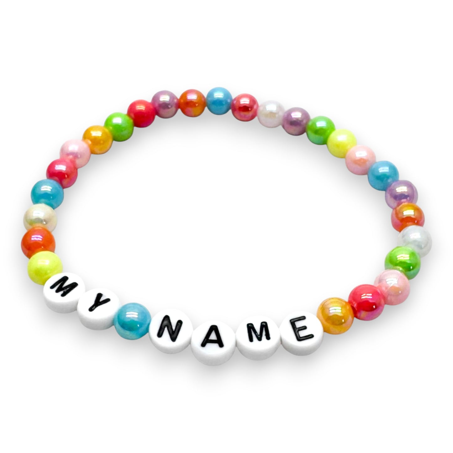 PERSONALISED Bead Bracelet - Pastel Acrylic Beads
