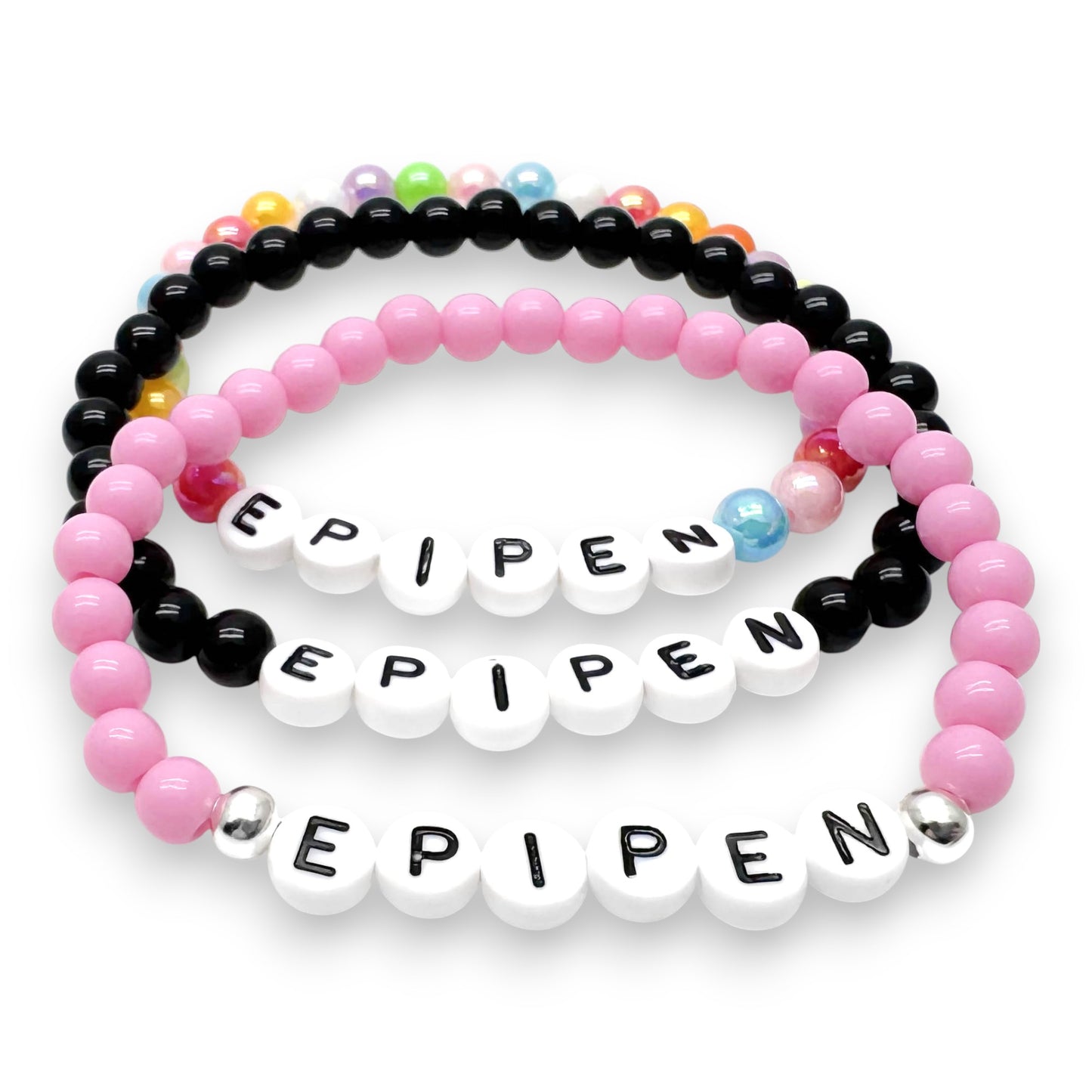EPIPEN Medical Alert Bracelet - Acrylic Letter Beads