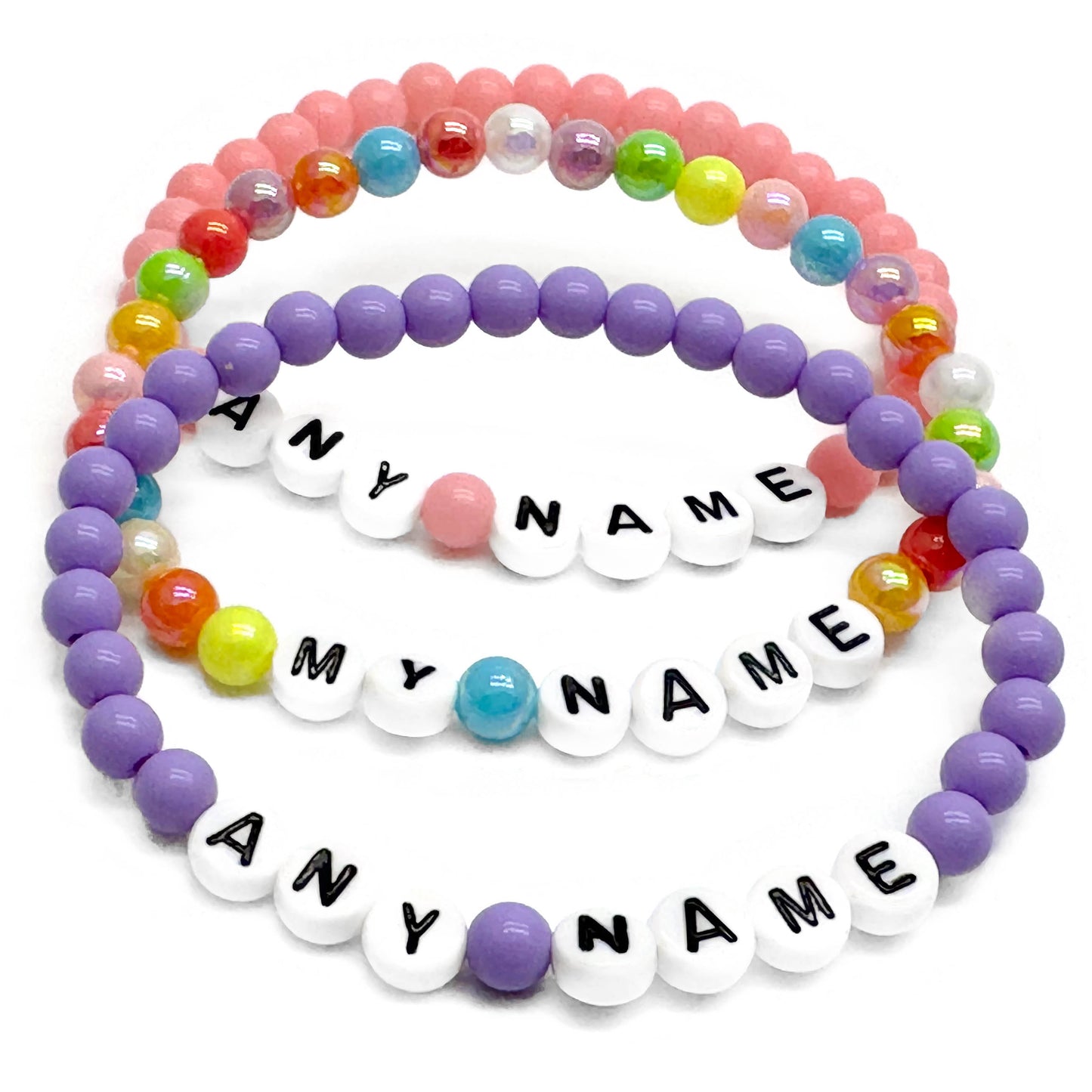 PERSONALISED Acrylic Bead Bracelet