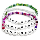 PERSONALISED Glass Seed Bead Bracelet