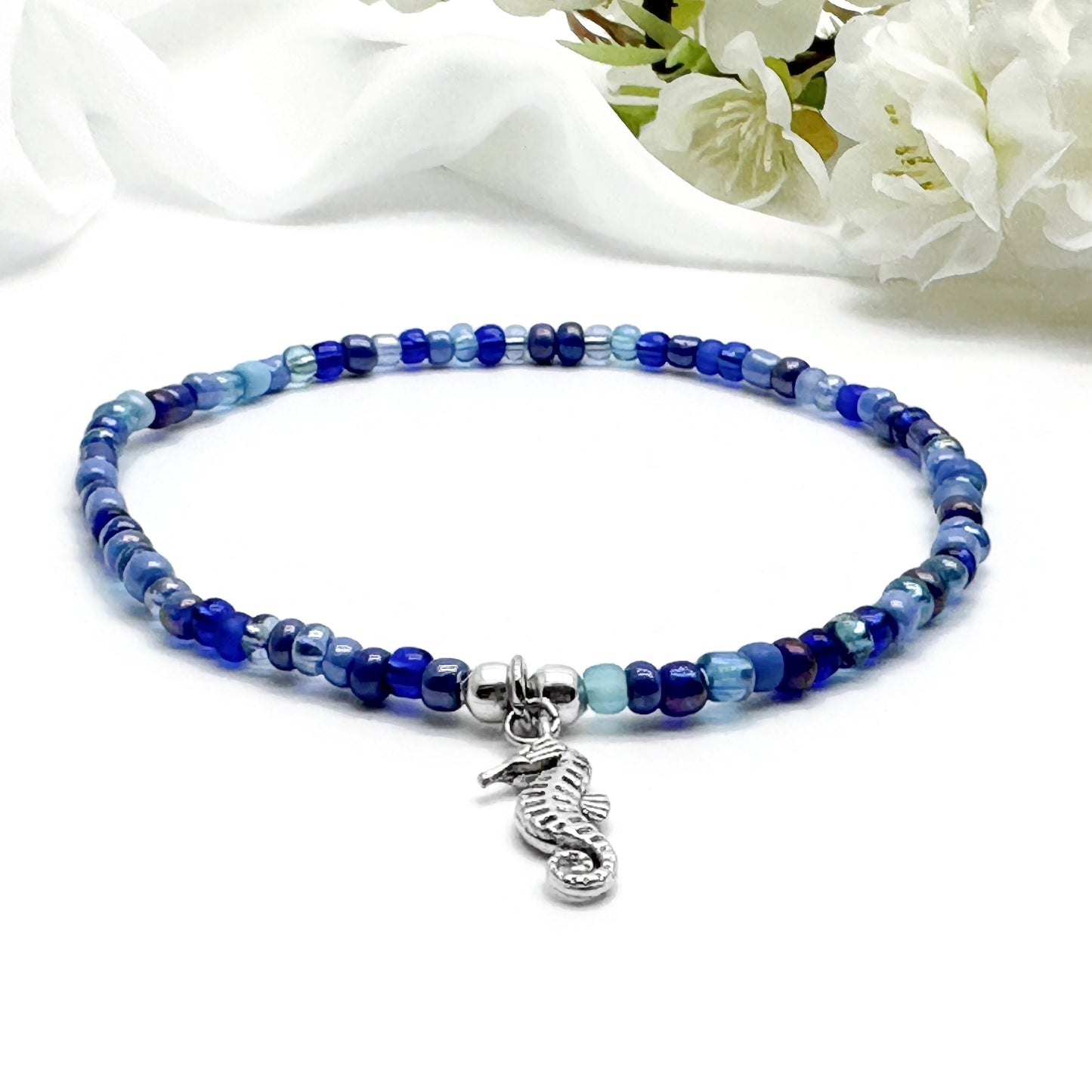Seahorse Seed Bead Anklet - Colour Choice