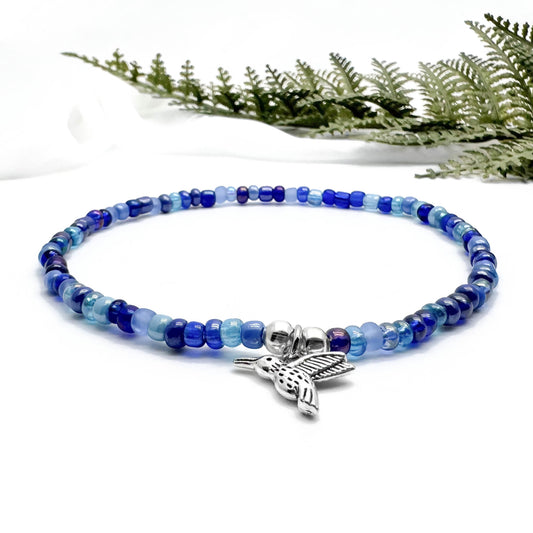 Hummingbird Seed Bead Anklet - Colour Choice
