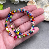 Multi-Colour Seed Bead Anklet - Colour Choice