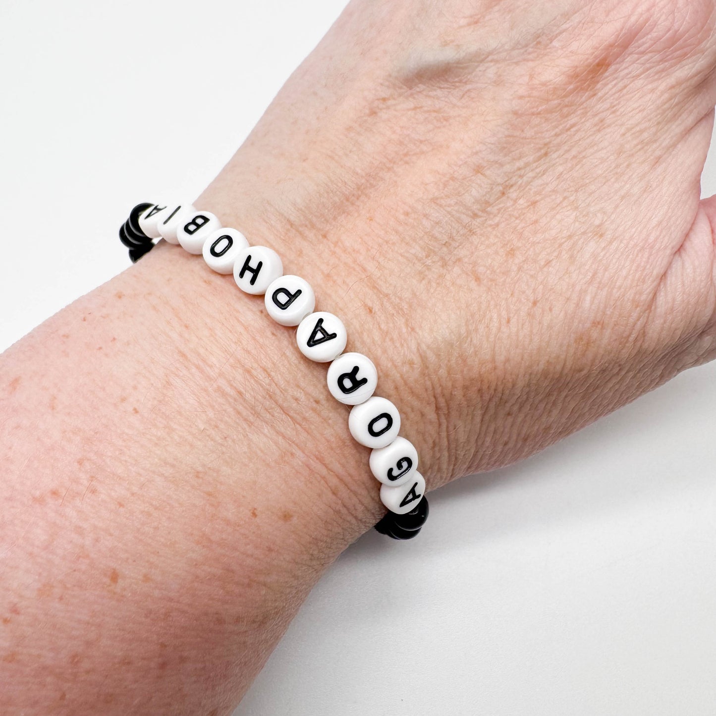 AGORAPHOBIA Medical Alert Bracelet - Acrylic Letter Beads