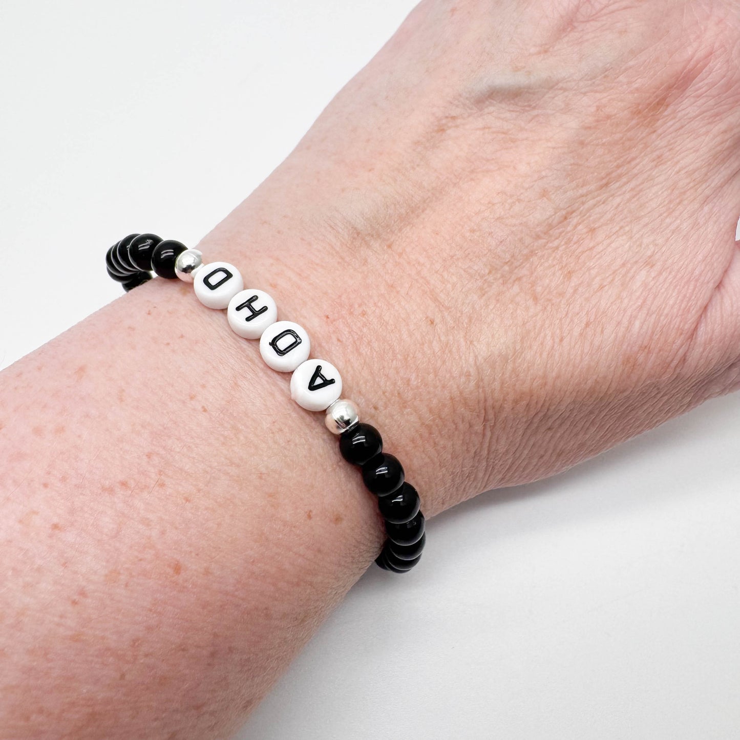 ADHD Medical Alert Bracelet - Acrylic Letter Beads