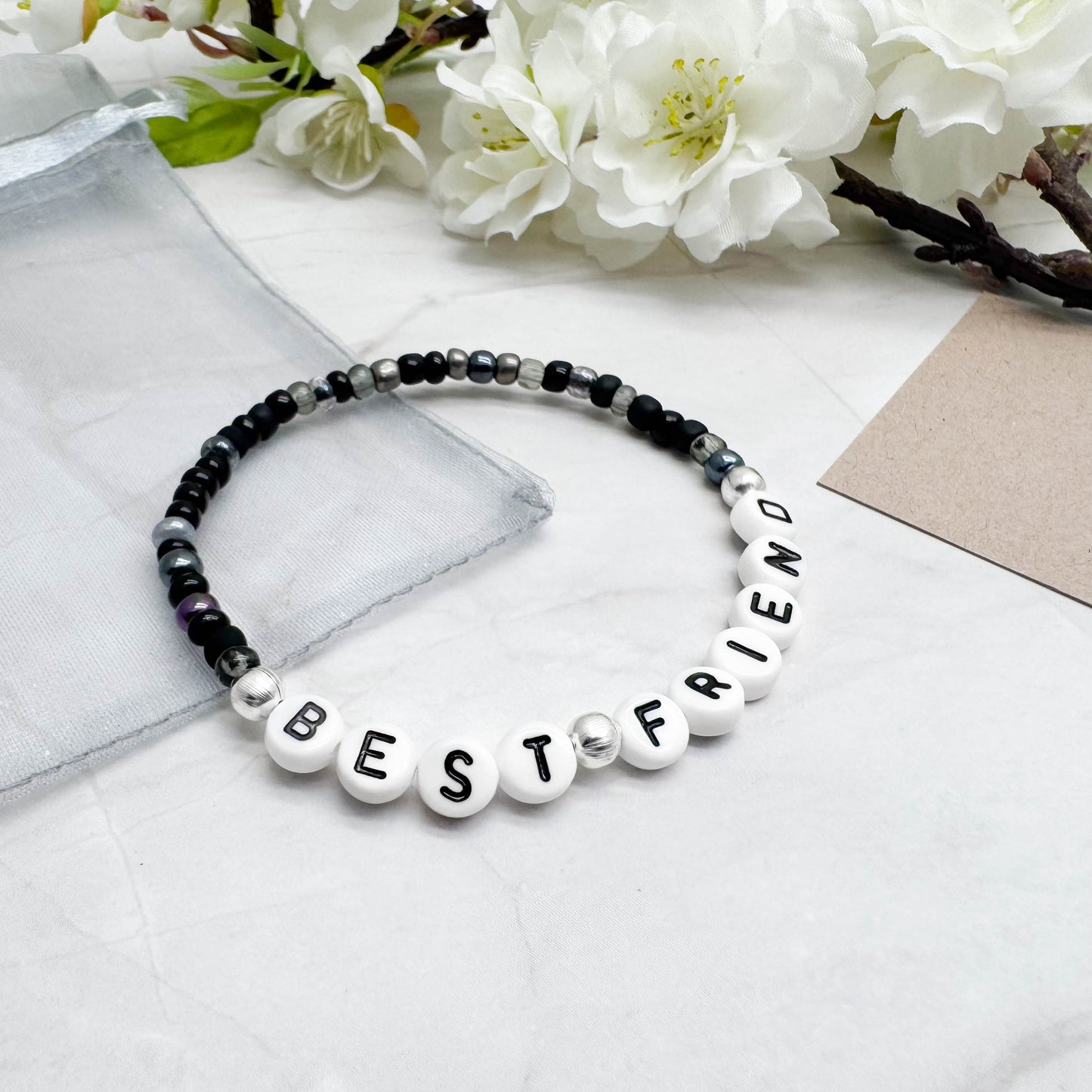 BEST FRIEND Message Bracelet - Glass Seed Beads