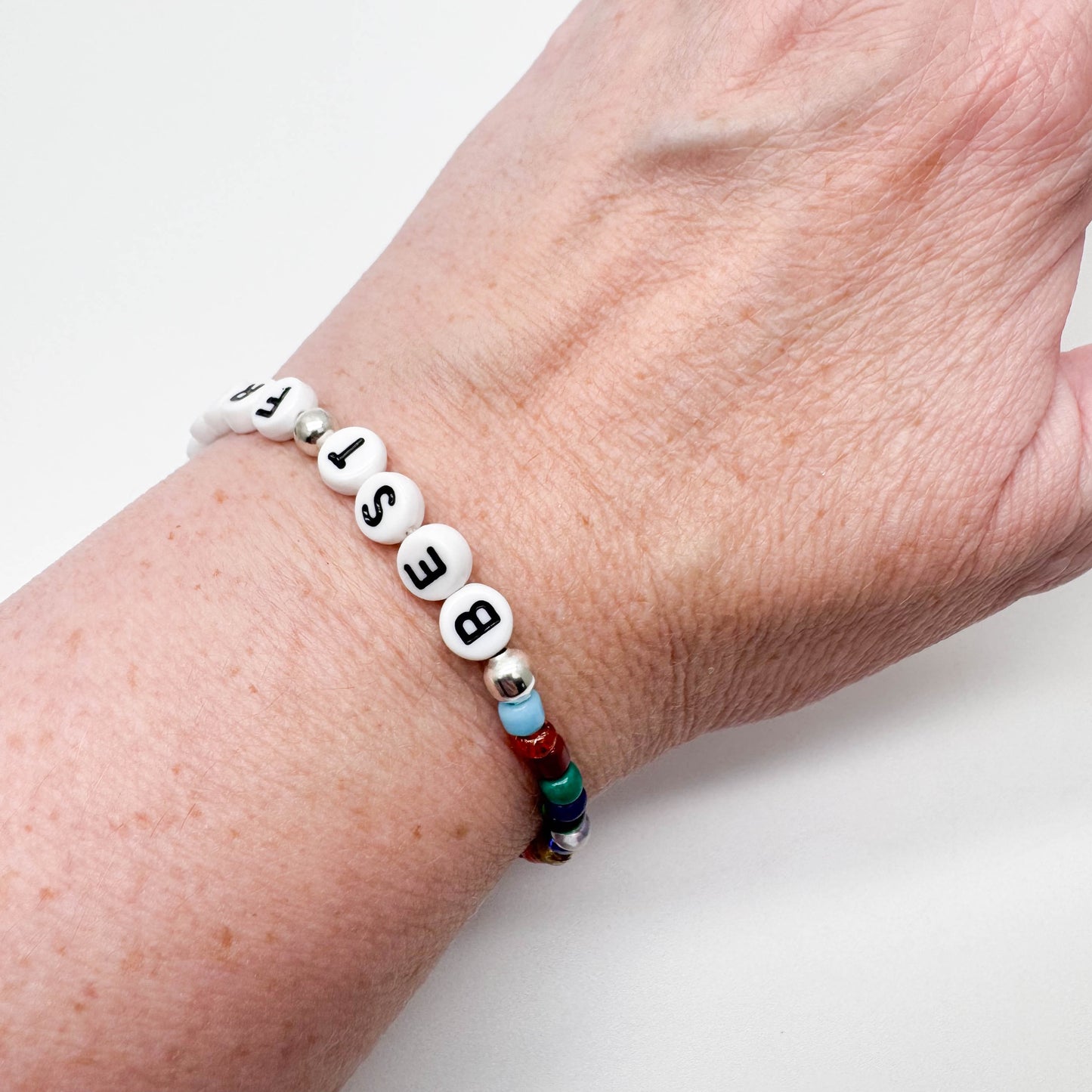 BEST FRIEND Message Bracelet - Glass Seed Beads