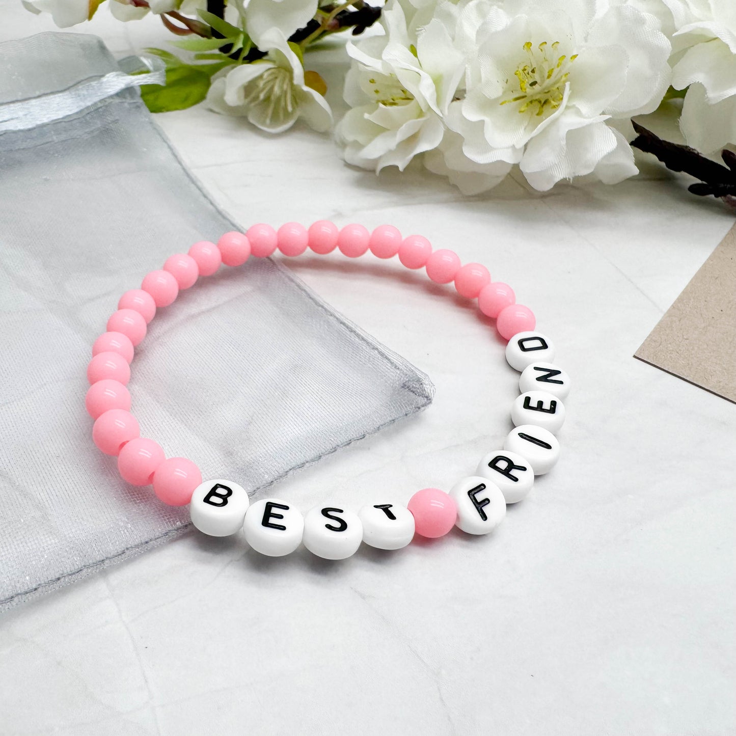BEST FRIEND Message Bracelet - Acrylic Letter Beads